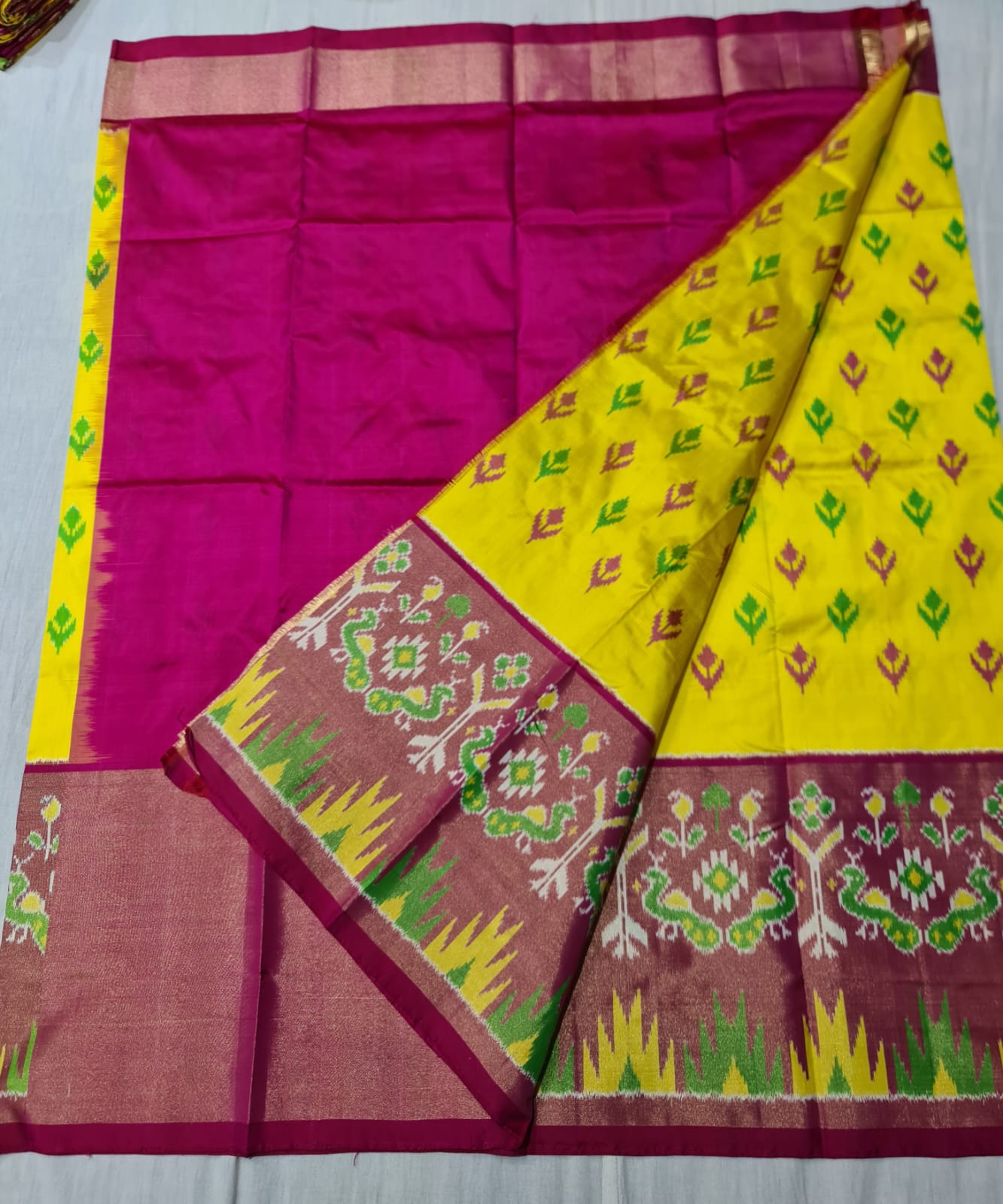 ikkat pochampally ikkat lehngas | Bridal blouse designs, Half saree  designs, Lehenga blouse designs